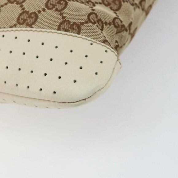GUCCI GG Canvas Shoulder Bag Beige Silver 145857 Auth 145193 - Picture 5 of 16